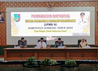 Gelar Bimtek, Upaya DPMD Jombang Tingkatkan Kapasitas LPMD/K