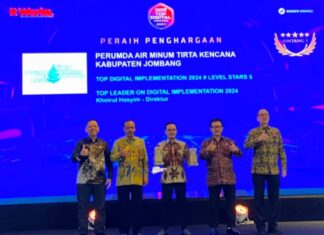 Aplikasikan Generative Artificial Intelligence, Perumdam Tirta Kencana Jombang Raih Bintang 5 di Ajang Top Digital Awards 2024