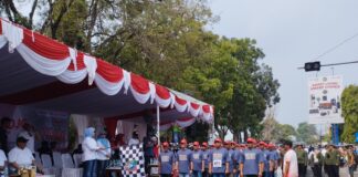 Cabdindik Jombang Perkuat Sinergi Pendidikan Lewat Gerak Jalan Rojo
